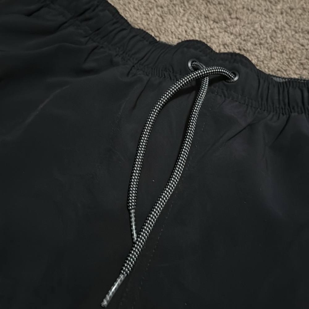 Men’s Sz S Nike Swim Trunks-Black with Gray Accents-Liner-Pockets-Drawstring - Picture 5 of 12